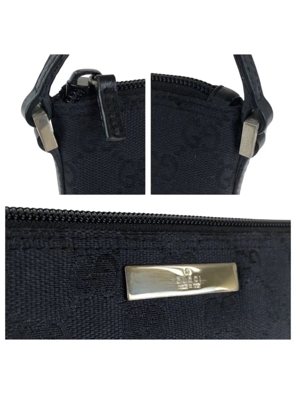 Gucci Black Silver 039 Handbag Pouch